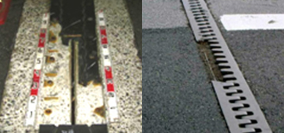 Damaged rubber expansion joints/Damaged steel expansion joints