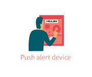 Push alert device