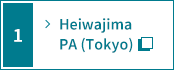 guide map inside the Heiwajima PA (Tokyo)