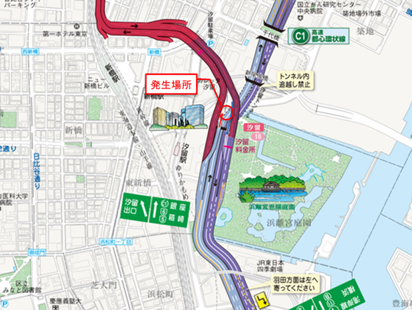 汐留トンネル内図