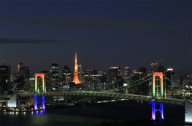 「東京都パートナーシップ宣誓制度」の運用開始日（11/1）にレインボーブリッジをレインボーカラーにライトアップします