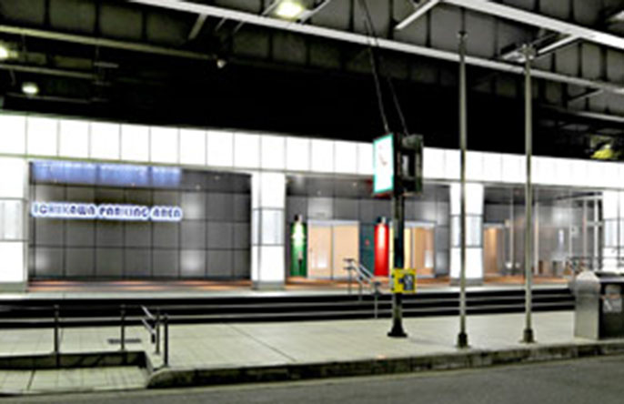 Image of the Ichikawa Parking Area after improvements