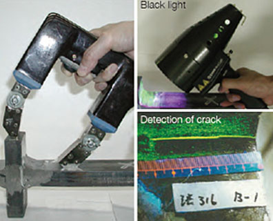 Magnetic particle testing test