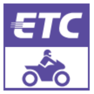 ป้ายแจ้งว่าสามารถใช้ ETC สำหรับรถจักรยานยนต์