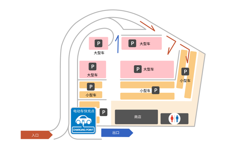 川口停车区详图内导览图链接